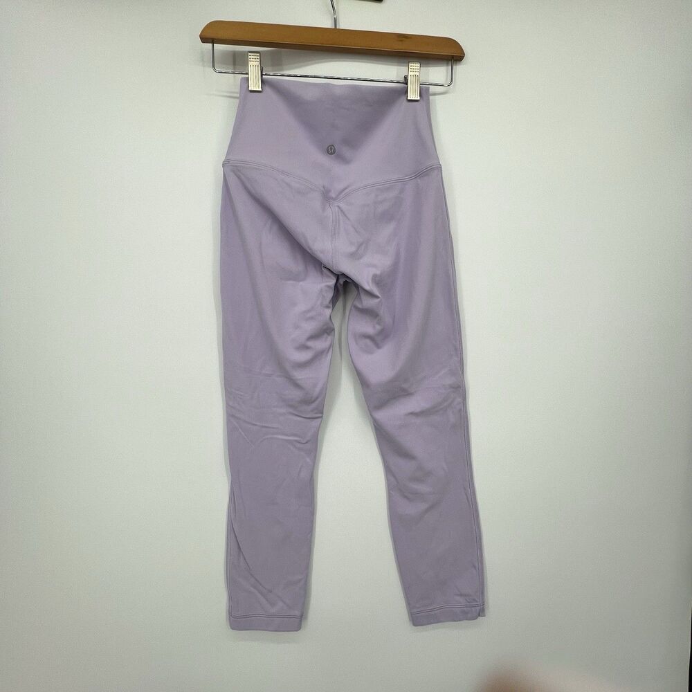 Lululemon Align High Rise Crop 23" Leggings Size 4 Lavender Yoga Workout - Picture 2 of 10